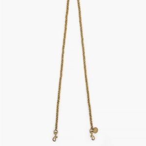 Clare V thick crossbody chain strap brass